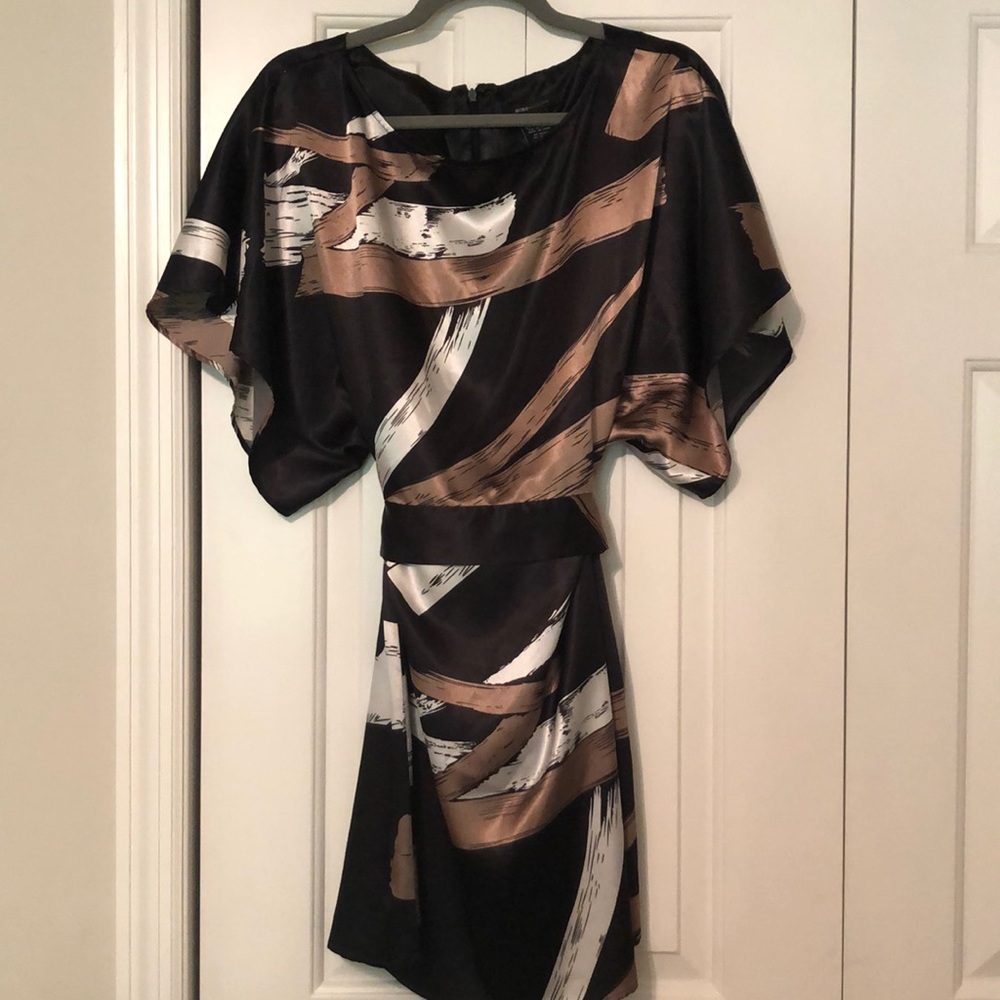 BCBGMaxAzria silky neutral - holiday cocktail dress